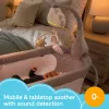 Fisher-Price Rainbow Showers Bassinet to Bedside Mobile, Cot, Sounding, Night-light, Integrated timer, Fabric, Plastic