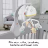 Fisher-Price Rainbow Showers Bassinet to Bedside Mobile, Cot, Sounding, Night-light, Integrated timer, Fabric, Plastic