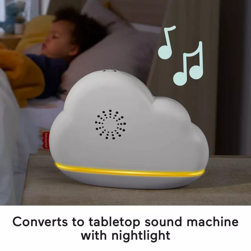 Fisher-Price Rainbow Showers Bassinet to Bedside Mobile, Cot, Sounding, Night-light, Integrated timer, Fabric, Plastic