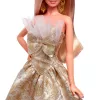Barbie Signature 2025 Holiday Fashion Doll, Seasonal Collector, Blonde with Silver & Gold Gown