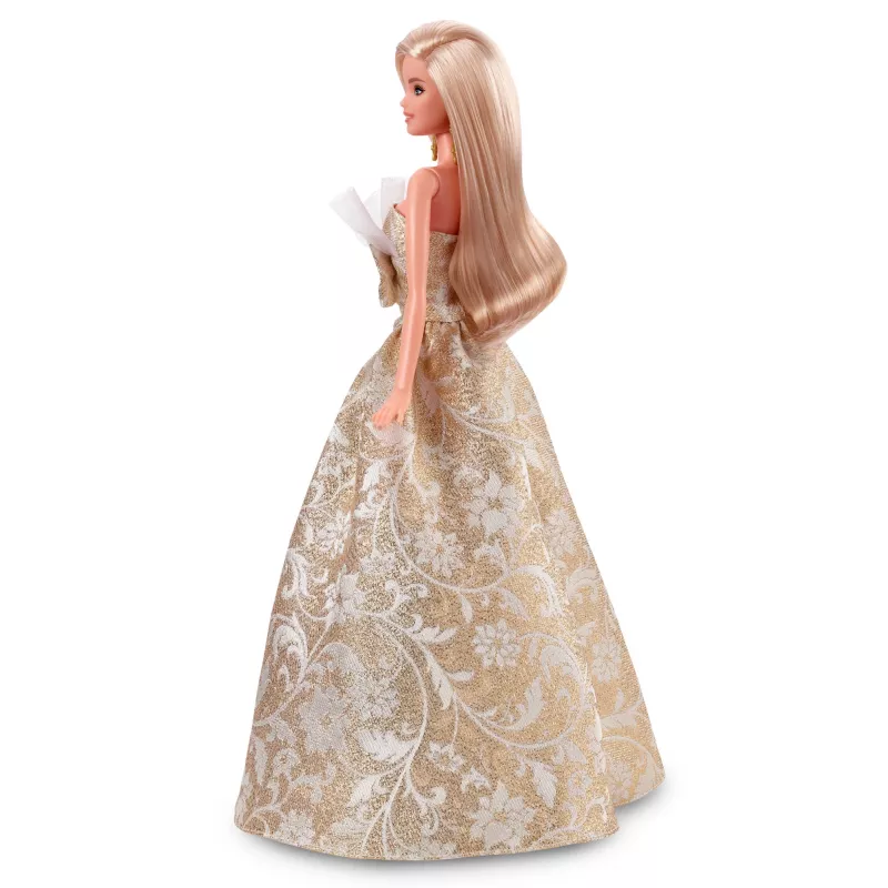 Barbie Signature 2025 Holiday Fashion Doll, Seasonal Collector, Blonde with Silver & Gold Gown