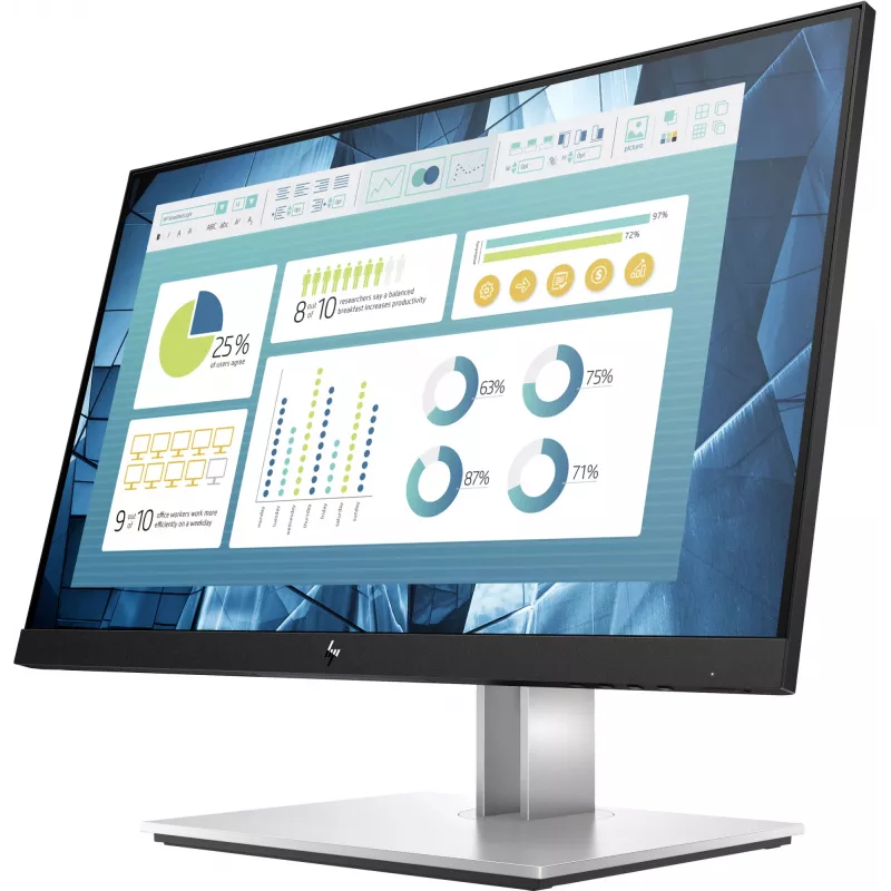 HP E-Series E22 G4 computer monitor 54.6 cm (21.5 inch) 1920 x 1080 pixels Full HD LCD Black, Silver
