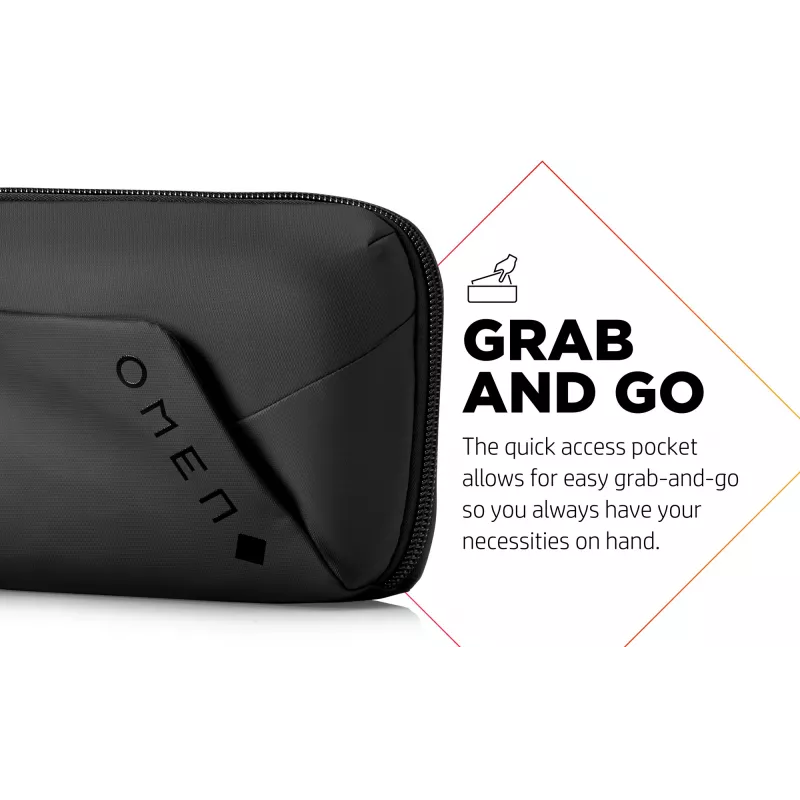 HP OMEN Transceptor Pouch, Nylon, 230 mm, 160 mm, 70 mm, 160 g, Black