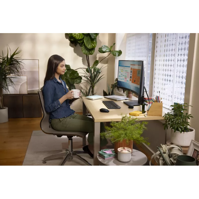 HP P34hc G4 WQHD USB-C Curved Monitor, 86.4 cm (34 inch), 3440 x 1440 pixels, Wide Quad HD, LCD, 5 ms, Black