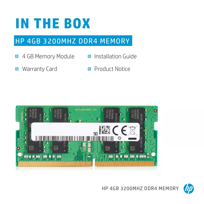 HP 286H5AA memory module 4 GB 1 x 4 GB DDR4 260-pin SO-DIMM