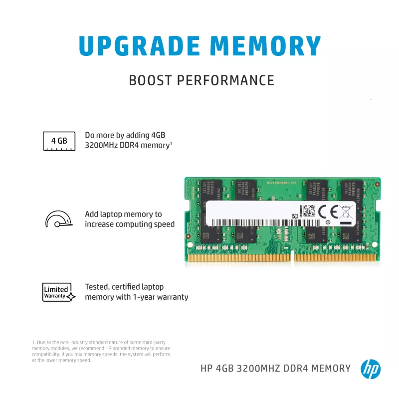HP 286H5AA memory module 4 GB 1 x 4 GB DDR4 260-pin SO-DIMM