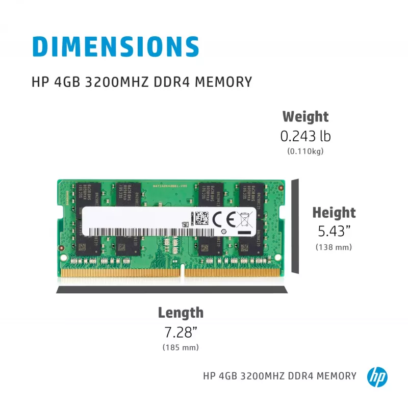 HP 286H5AA memory module 4 GB 1 x 4 GB DDR4 260-pin SO-DIMM