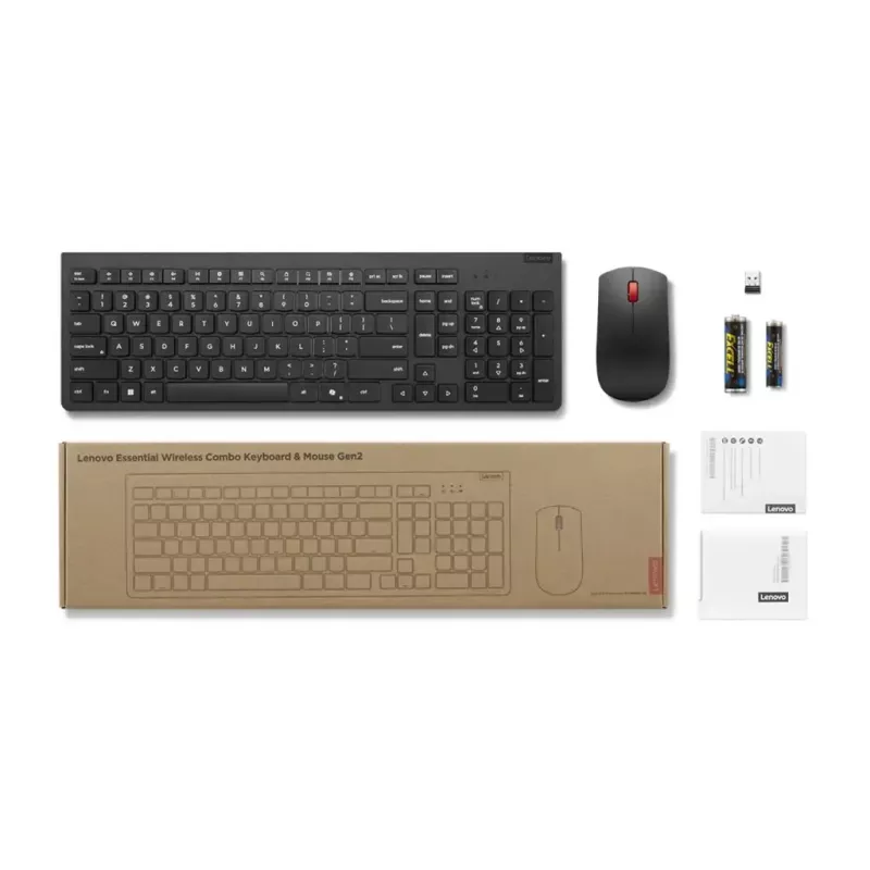 Lenovo 4X31R64497 keyboard Mouse included Office RF Wireless Nordic Black