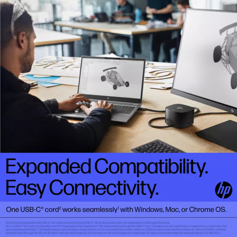 HP Thunderbolt Dock 280W G4 Wired Docking Station Thunderbolt 4 Black