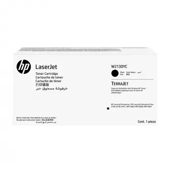 HP W2130YC Black Contract Original LaserJet Toner Cartridge, Black, 1 pc(s)