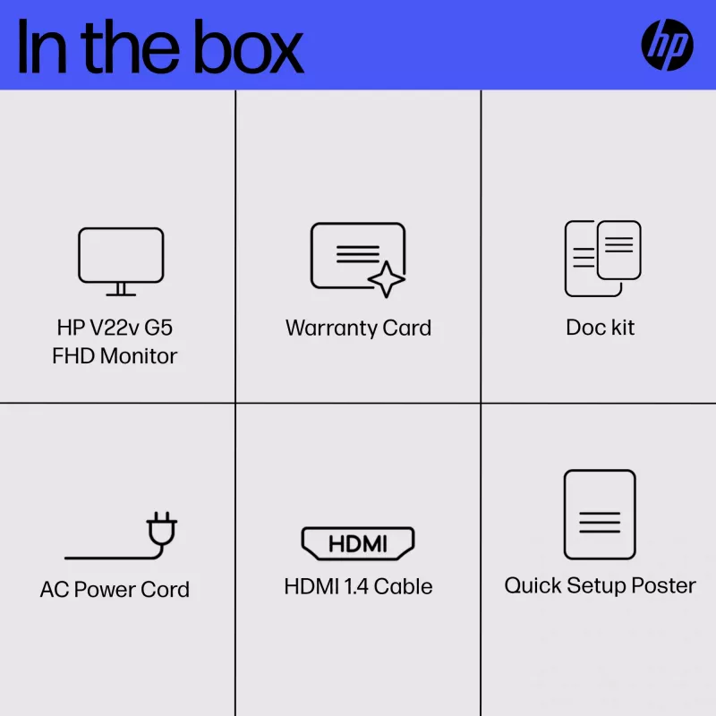 Monitor HP V22v G5 21.4 inch Full HD 1920 x 1080