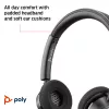 HP Poly Poly Blackwire 3320 USB-A Headset, Wired, Office/Call center, 130 g, Headset, Black