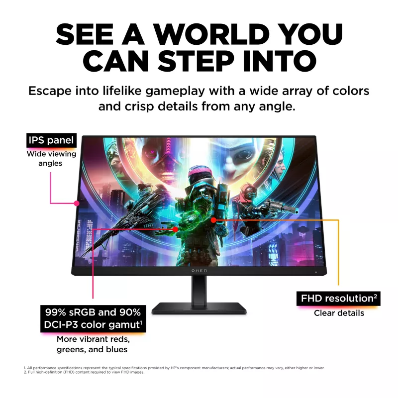 OMEN by HP 23.8 inch FHD 165Hz Gaming Monitor - OMEN 24