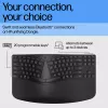 HP 965 Ergonomic Wireless Keyboard, Full-size (100%), Wireless, RF Wireless + Bluetooth, Membrane, Black