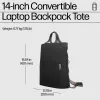 HP 14-inch Convertible Laptop Backpack Tote Case type: Backpack Maximum screen size: 35.8 cm Weight: 770 g