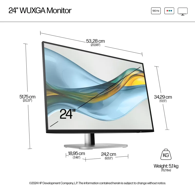 Monitor HP Series 5 Pro 24 inch WUXGA Display 1920 x 1200