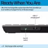HP 720 Multi-Device Rechargeable Wireless Keyboard, Full-size (100%), Wireless, USB + Bluetooth, Mechanical, QWERTY, Black