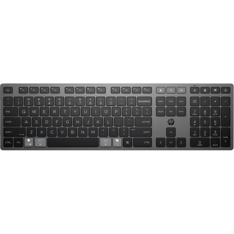 Wireless rechargeable full-size QWERTY keyboard HP 725 — model 9T5B2AA#UUW