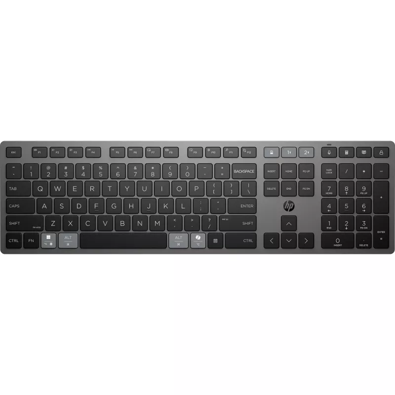 Wireless rechargeable full-size QWERTY keyboard HP 725 — model 9T5B2AA#UUW