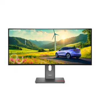 Computer monitor Lenovo ThinkVision P34WD-40 34 inch (86.4 cm) Curved IPS 3440×1440 WQHD 6 ms USB-C, speakers, VESA, Black