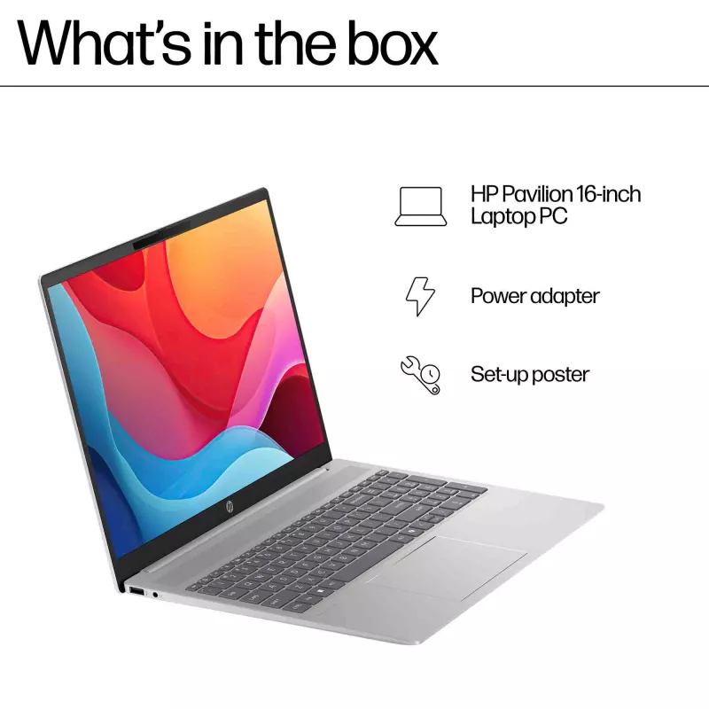 HP Pavilion 16-ag0009na AMD Ryzen™ 5 8540U Laptop 40.6 cm (16 inch) Touchscreen 2K 8 GB LPDDR5-SDRAM Wi-Fi 6 (802.11ax) Windows 11 Home Blue (Refurbished)