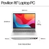 HP Pavilion 16-ag0009na AMD Ryzen™ 5 8540U Laptop 40.6 cm (16 inch) Touchscreen 2K 8 GB LPDDR5-SDRAM Wi-Fi 6 (802.11ax) Windows 11 Home Blue (Refurbished)