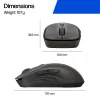 Wireless mouse HP 405 Quiet — ambidextrous, Optical 1200 DPI, RF Wireless + Bluetooth, 5 buttons, battery-powered, black