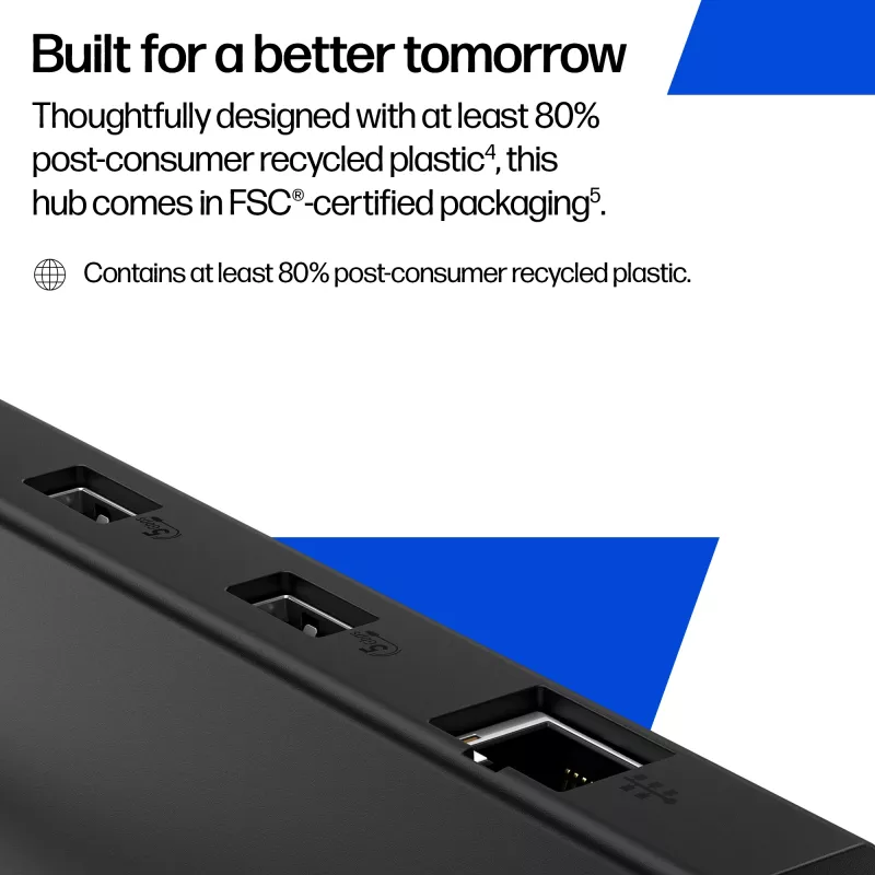 HP Portable USB-C Hub, Vietnam, Business, Forest Stewardship Council (FSC), 119.6 mm, 39.9 mm, 14.9 mm