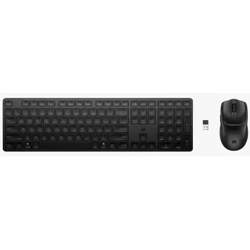 Keyboard and Mouse Combo HP 495C — Full-size wireless keyboard, multi-device mouse, USB/RF/Bluetooth, black