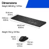 Keyboard and Mouse Combo HP 495C — Full-size wireless keyboard, multi-device mouse, USB/RF/Bluetooth, black