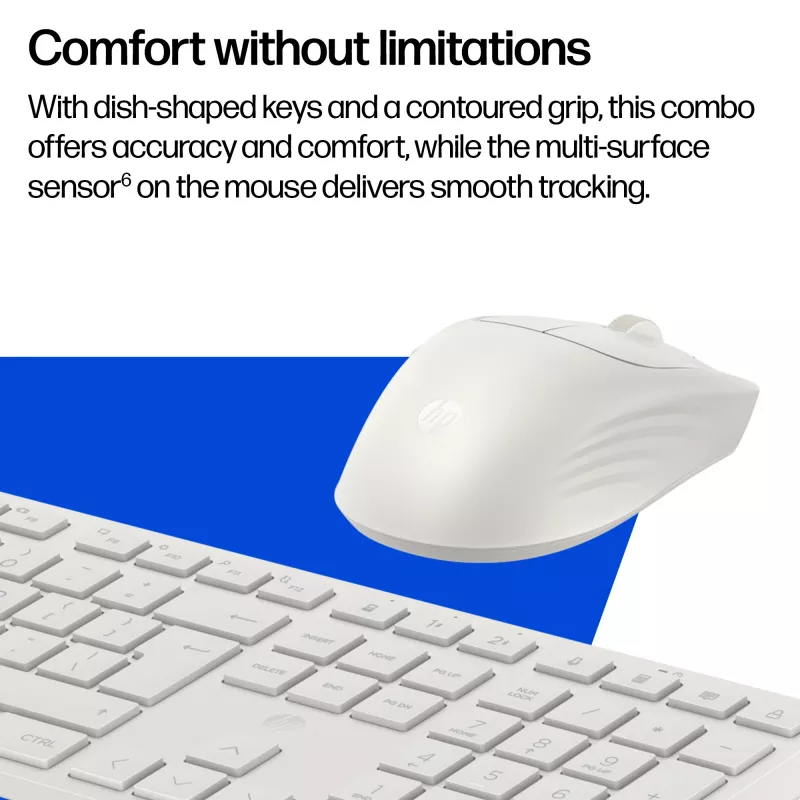 Keyboard and Mouse Combo HP 495C — Full-size wireless keyboard, multi-device mouse, USB/RF/Bluetooth, black