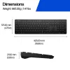 HP 495K Multi-Device Dual-Mode Keyboard, Full-size (100%), Wireless, USB + Bluetooth, Black