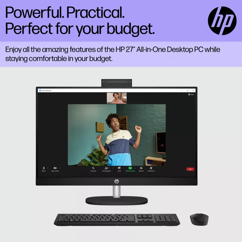 HP All-in-One 27-cr0048na Intel® Core™ i7 i7-1355U 68.6 cm (27 inch) 1920 x 1080 pixels All-in-One PC 8 GB DDR4-SDRAM 1 TB SSD Windows 11 Home Wi-Fi 6 (802.11ax) White