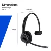 Wired Stereo Headset HP POLY Mission 425 Classic, USB connection, 126 g