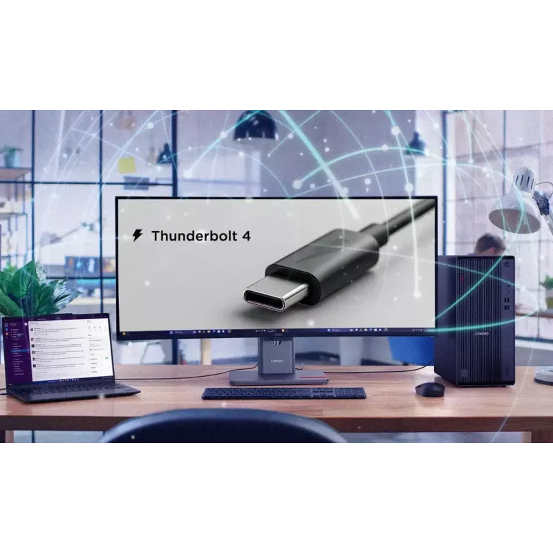 Monitor Lenovo ThinkVision P40WD-40 39.7 inch WUHD 5120x2160 LCD 21:9 6 ms USB hub Speakers Height-adjustable VESA