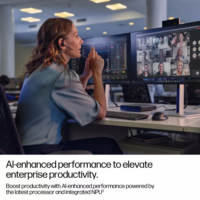 Mini PC HP EliteDesk 8 Mini G1i AI — Intel Core Ultra 7 265T, 16 GB DDR5, 1 TB SSD, Windows 11 Pro, Black