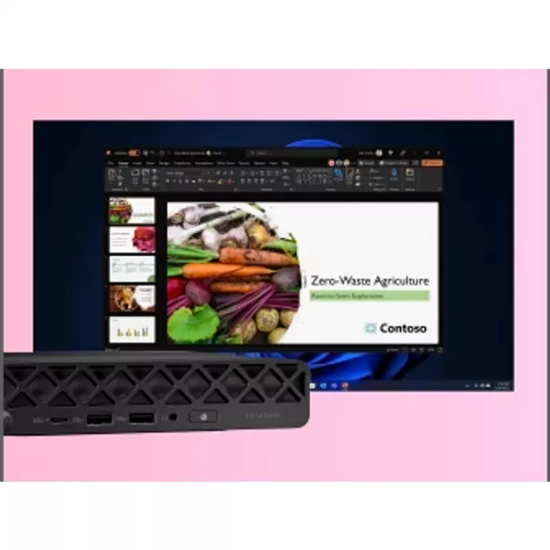 Mini PC HP EliteDesk 8 Mini G1i AI — Intel Core Ultra 7 265T, 16 GB DDR5, 1 TB SSD, Windows 11 Pro, Black