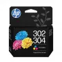HP 302/304 Tri-color Original Ink Cartridge. Colour ink page yield: 100 pages, Printing colours: Cyan, Magenta, Yellow, Quantity per pack: 1 pc(s)