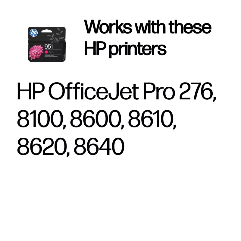 HP 951 Magenta Original Ink Cartridge, Magenta, 1 pc(s), 535 pages