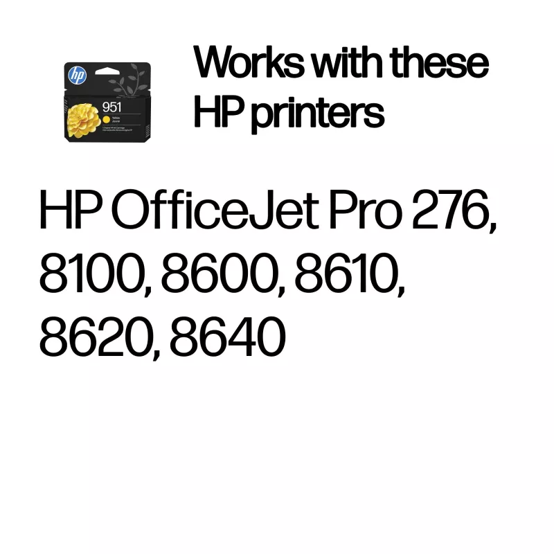 HP 951 Yellow Original Ink Cartridge, Yellow, 1 pc(s), 535 pages