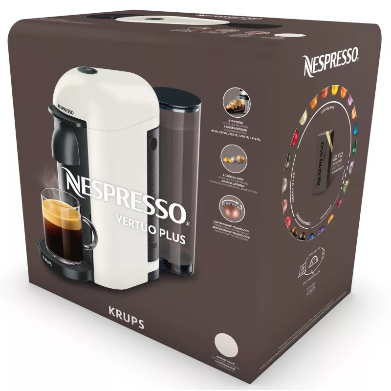 Espresso and Coffee Capsule Machine KRUPS Nespresso Vertuo XN903810 black