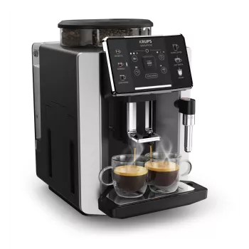 Espresso machine KRUPS Sensation EA910E — fully automatic, 1.7 L water tank, built-in grinder, 2 spouts, 1450 W
