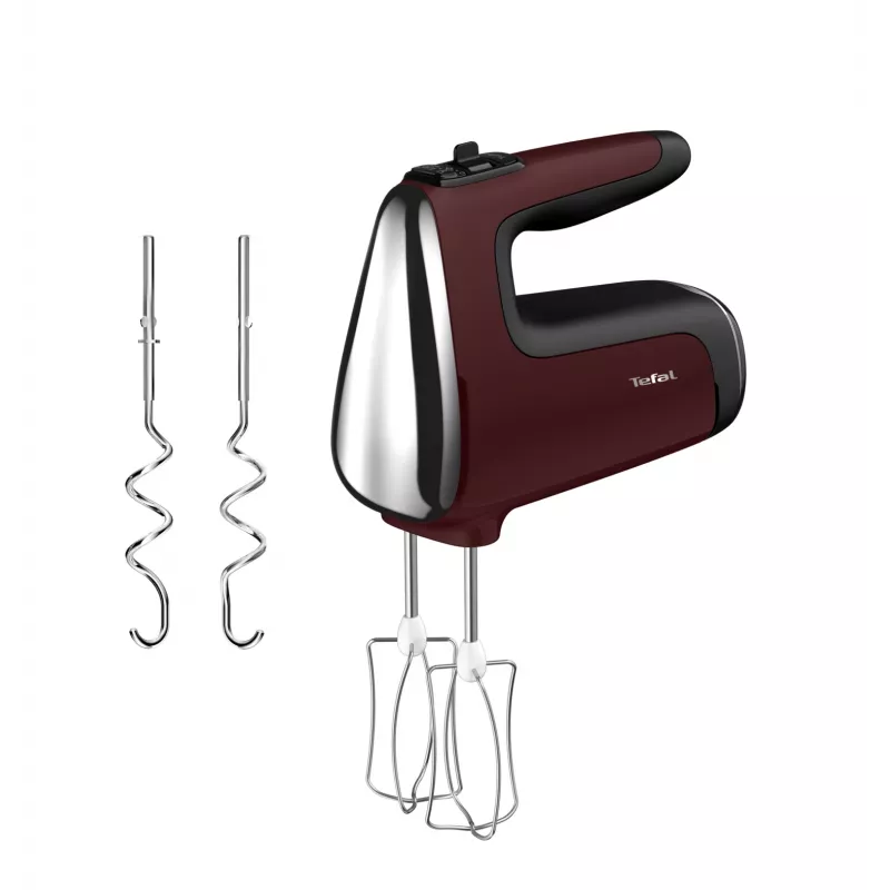 Tefal Powermix Silence HT6525 Hand Mixer, 500 W, Red