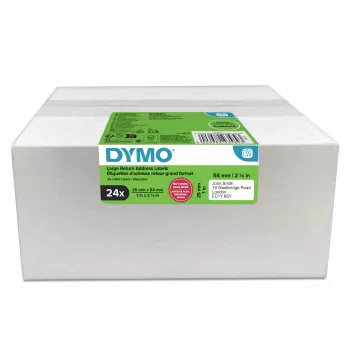 Label rolls Dymo 2223589 — white paper labels 5.4 × 2.5 cm, 500 labels/roll, 12000 labels/pack, FSC