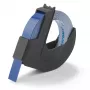 DYMO Authentic Embossing Label Tape | 9 mm x 3 m roll | White Print on Blue | Self-Adhesive | for Embossing Label Makers | 1 Count