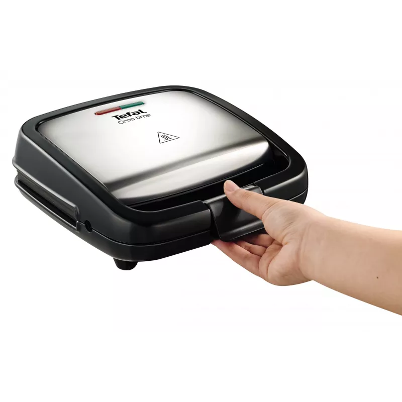 Contact grill Tefal SM193D — tabletop electric grill, black and stainless steel, 1.9 kg