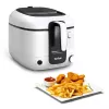 Deep fryer Tefal Super Uno FR3101 — single 1800 W, 1.5 kg food capacity, 2.2 L oil, black/white