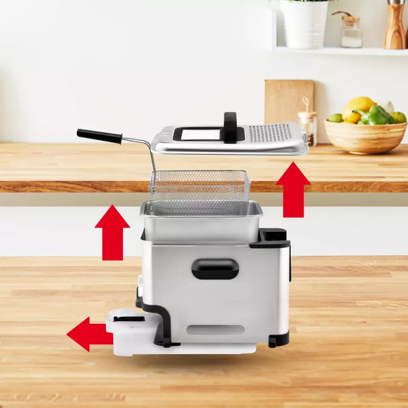Tefal FR8041 fryer Single 3.5 L Stand-alone 2300 W Deep fryer Silver