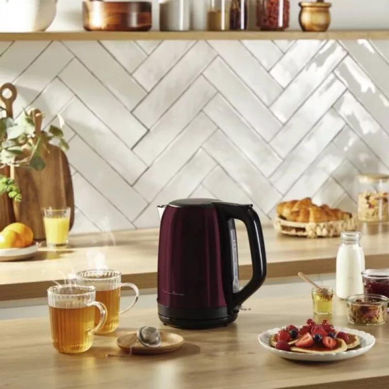 Electric kettle MOULINEX BY5S05E0 1.7 L 2400 W Black/Burgundy stainless steel