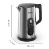 Tefal Selection KI871DE0 electric kettle 1.7 L 1500 W Black, Stainless steel
